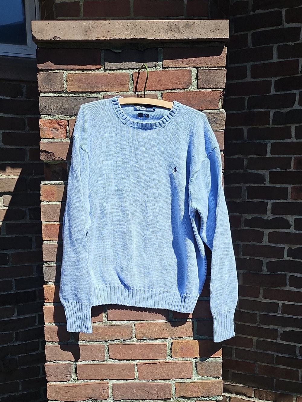 Vintage Ralph Lauren Light Blue Crewneck Sweater - Ladies 100% Cotton